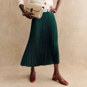 Sezane Dune Skirt Size 38 (US size 6) Forest Green (Vert Bouteille)
